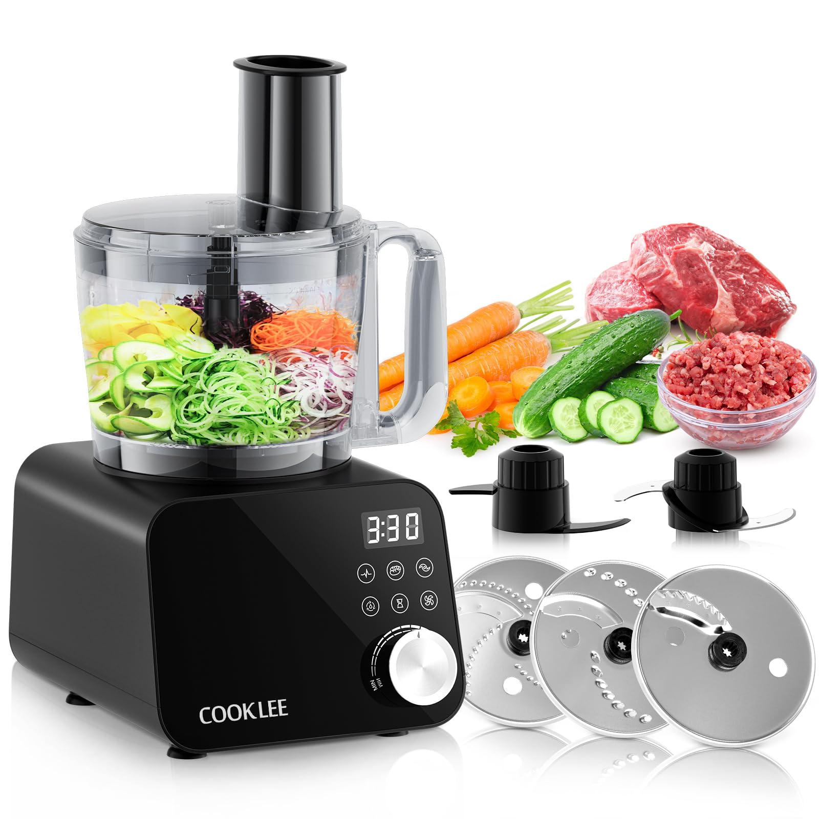 Amazon.com: COOKLEE Food Processor, 600 Watts, 6 Functions